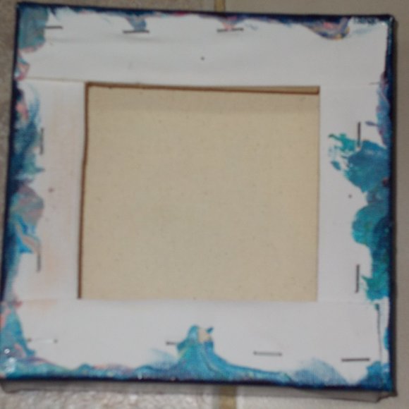 COPY - New Multicolor acrylic abstract painting, 6x6x1.5" - Picture 4 of 4